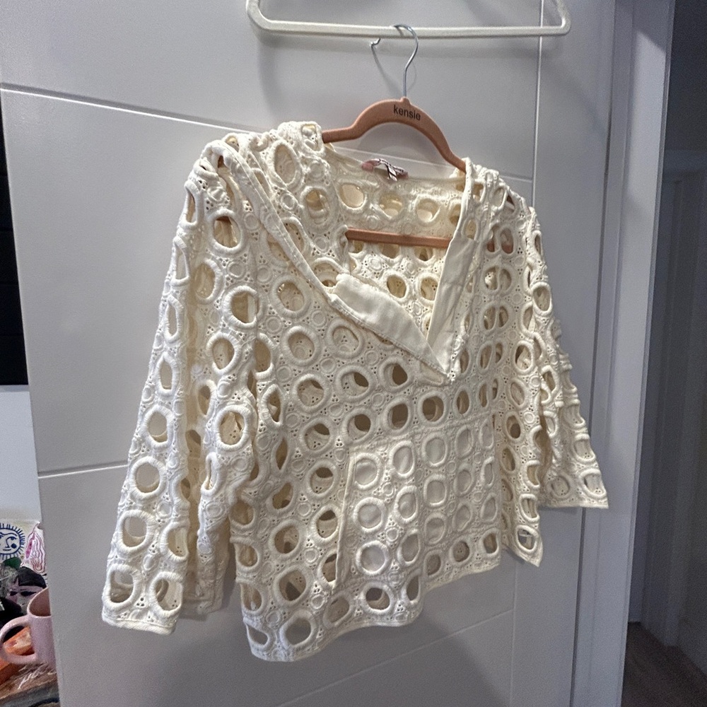 JUICY COUTURE Cream cut out Hooded Top